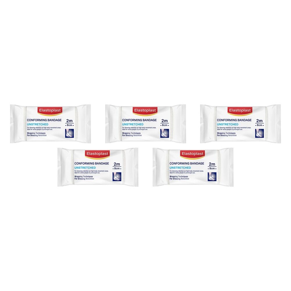 Elastoplast Conforming Bandage Unstretched 8cm x 2m Pack of 5