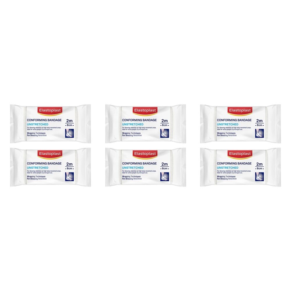 Elastoplast Conforming Bandage Unstretched 8cm x 2m Pack of 6
