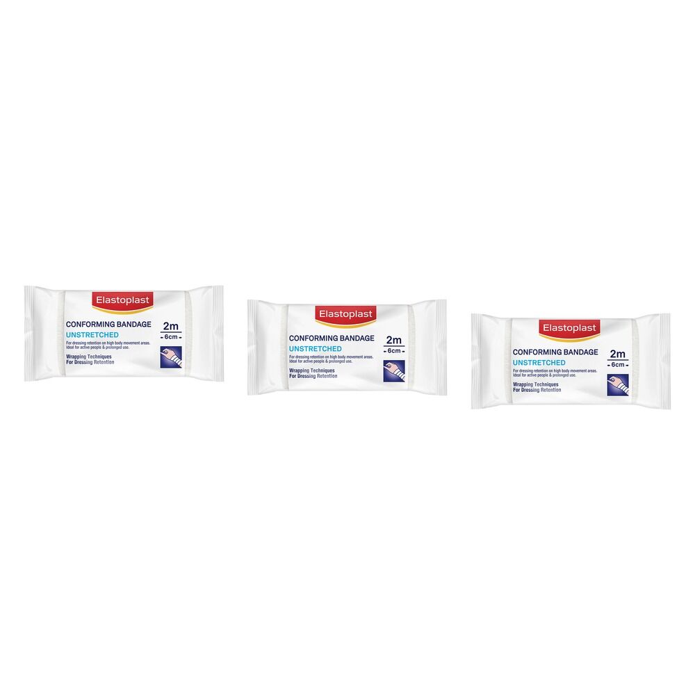 Elastoplast Conforming Bandage Unstretched 6cm x 2m Pack of 3