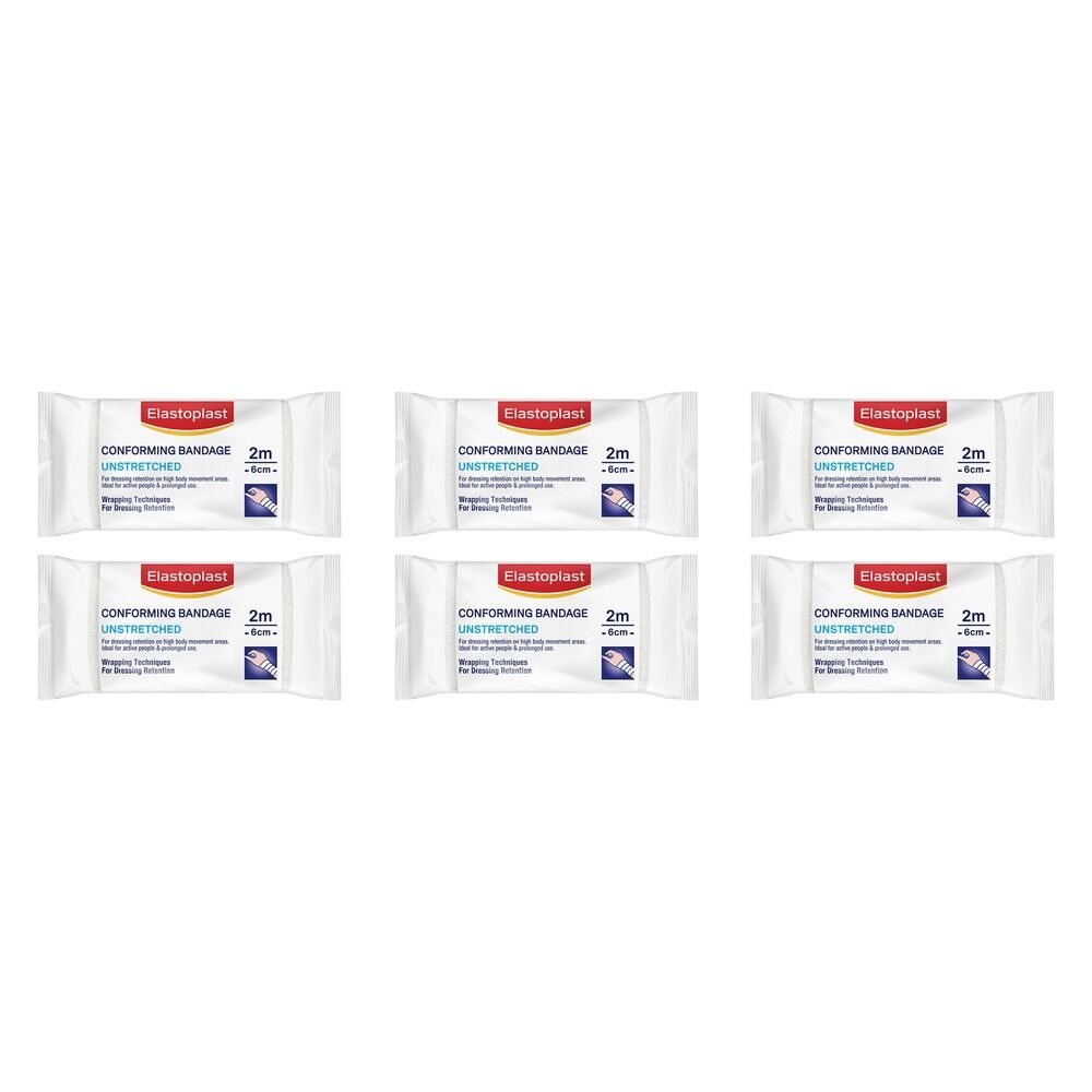 Elastoplast Conforming Bandage Unstretched 6cm x 2m Pack of 6