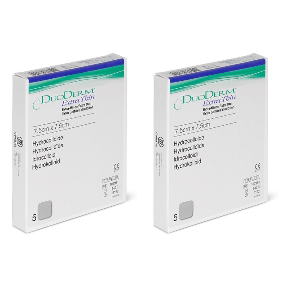 Duoderm Dressing Square Extra Thin 7.5cm x 7.5cm Pack of 2