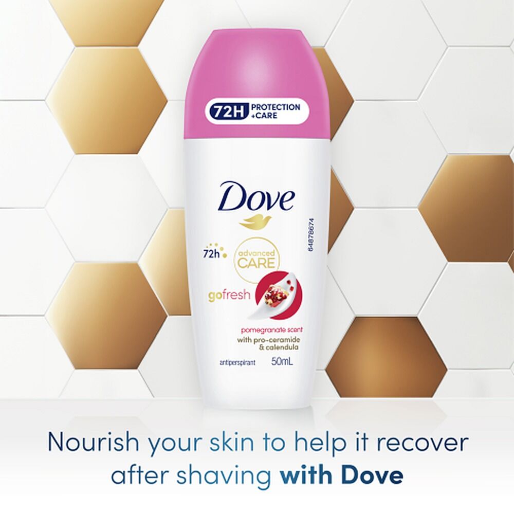Dove Advanced Care Antiperspirant 72HR Protection Pomegranate Roll-On 50mL
