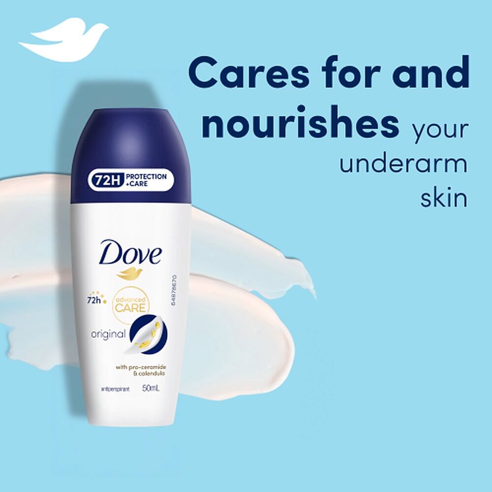 Dove Advanced Care Antiperspirant 72HR Protection Original Roll-On 50mL