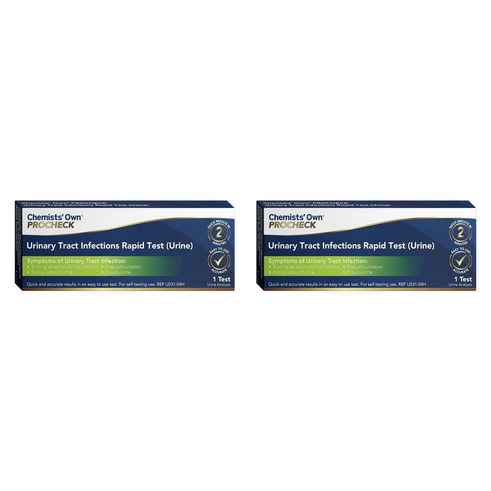 Chemists' Own PROCHECK UTI Rapid Urine Test Pack of 2