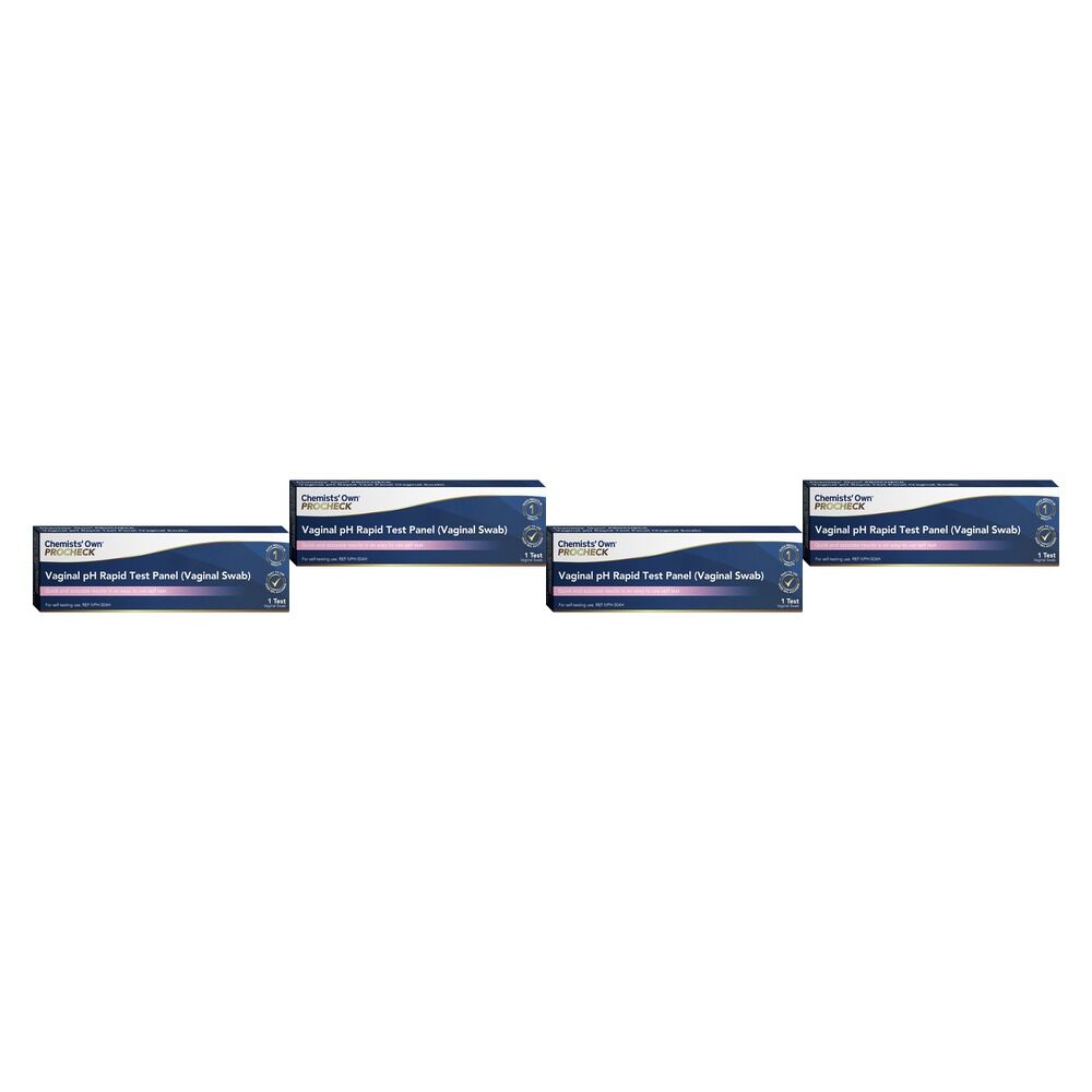 Chemists' Own PROCHECK Vaginal pH Rapid Test Panel Pack of 4