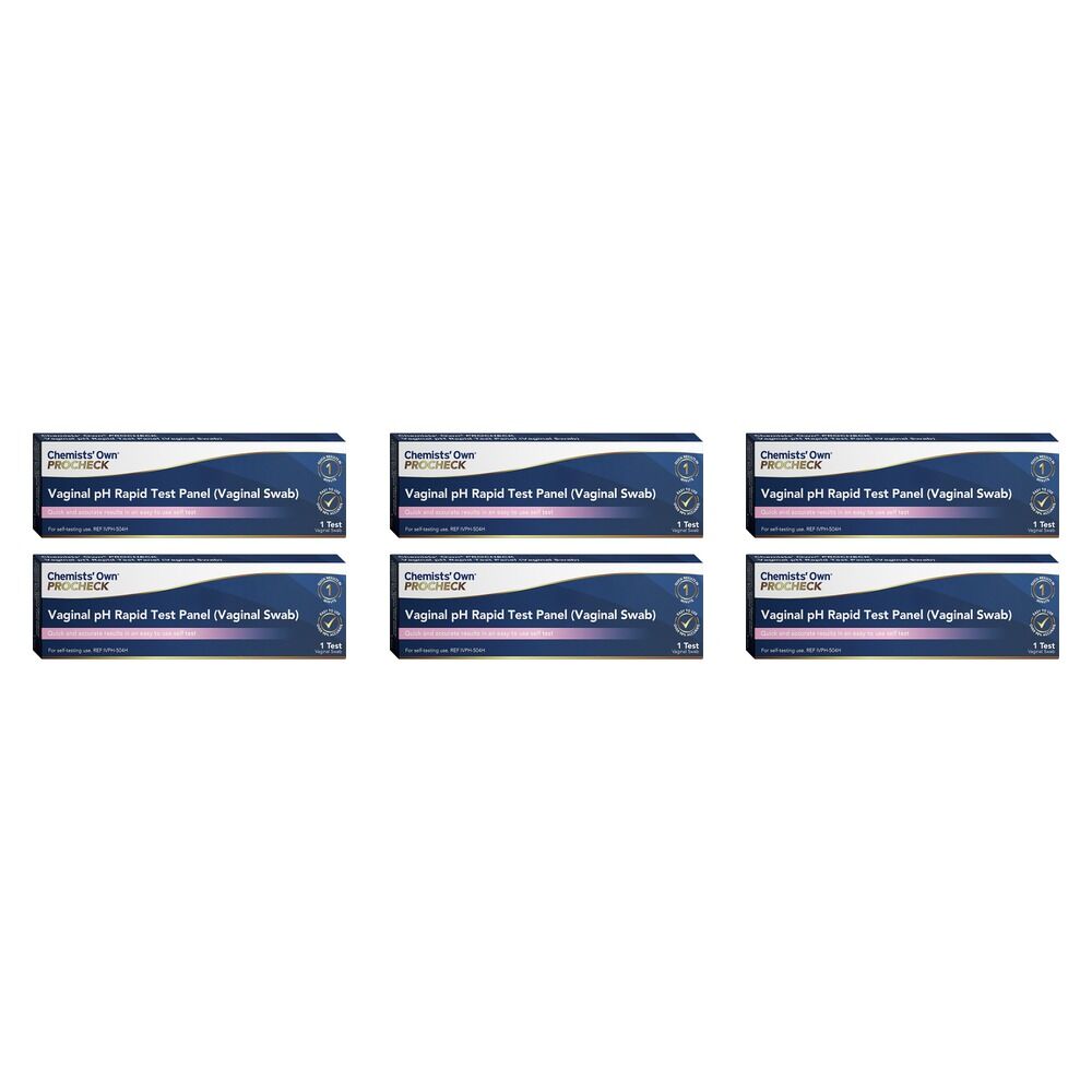 Chemists' Own PROCHECK Vaginal pH Rapid Test Panel Pack of 6