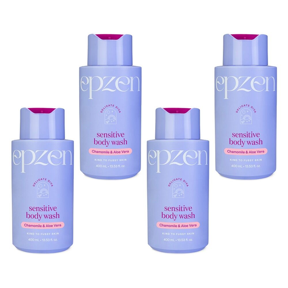 EpZen Delicate Diva Sensitive Body Wash 400mL Pack of 4
