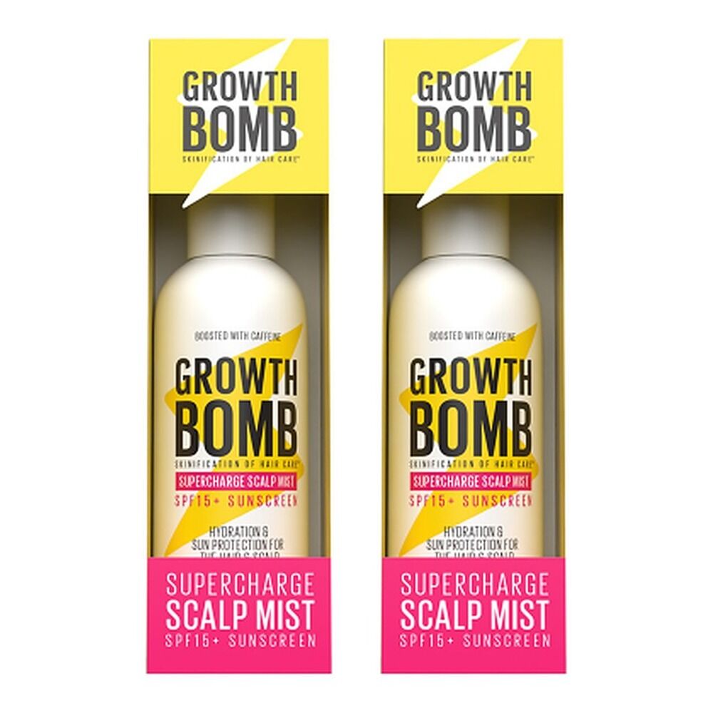 Growth Bomb Supercharge Scalp Mist SPF15 60mL Pack of 2