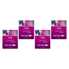 Poise LiveFree With Wings Super Ultra-Thin Pads 12 Pack x 4 Bundle of 4