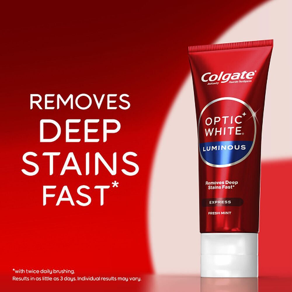Colgate Optic White Luminous Express Fresh Mint Toothpaste 125g