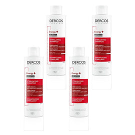 Dercos Energising Stimulating Shampoo 200mL Pack of 4