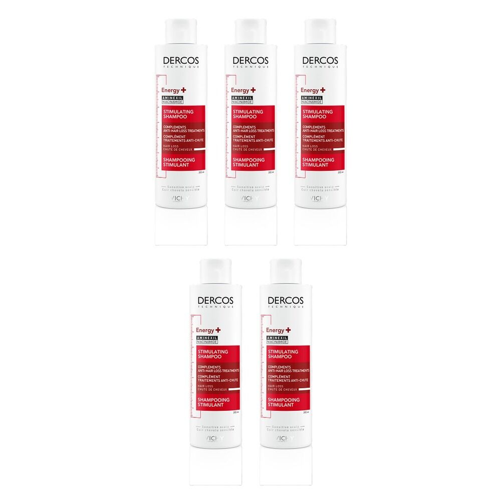 Dercos Energising Stimulating Shampoo 200mL Pack of 5
