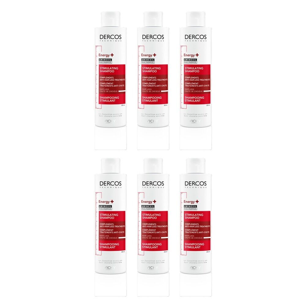 Dercos Energising Stimulating Shampoo 200mL Pack of 6