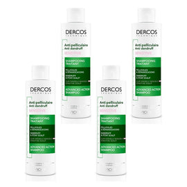 Dercos Anti-Dandruff Shampoo for Sensitive Scalp 200mL Pack of 4