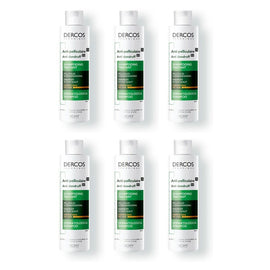 Dercos Anti-Dandruff DS Shampoo for Dry Hair 200mL Pack of 6