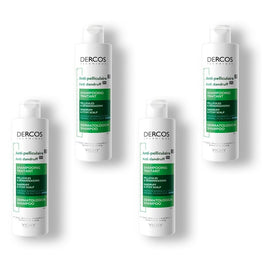 Dercos Anti-Dandruff DS Shampoo for Normal to Oily Hair 200mL Pack of 4