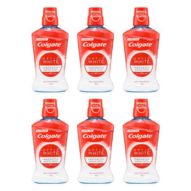 Colgate Optic White Alcohol Free Whitening Mouthwash 500mL Pack of 6