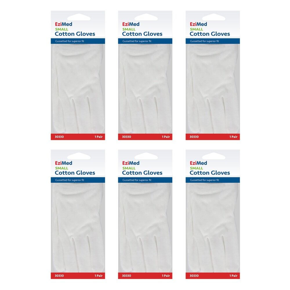 EziMed Cotton Gloves Small Pack of 6