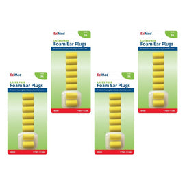EziMed Foam Ear Plugs 4 Pairs + Case x 6 Bundle of 4