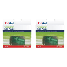 EziMed Waterstop Ear Plugs x 6 Bundle of 2