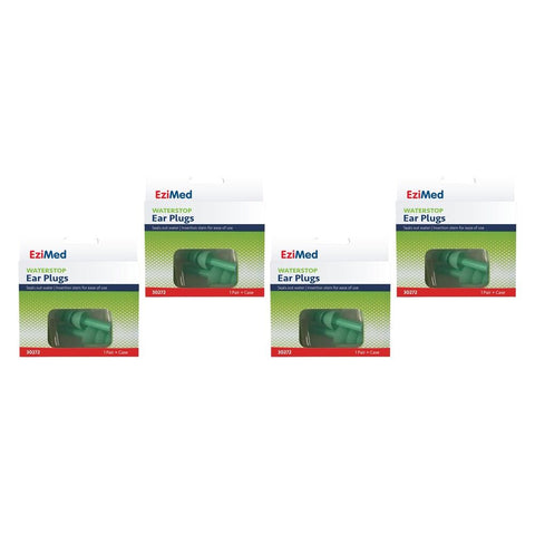 EziMed Waterstop Ear Plugs x 6 Bundle of 4
