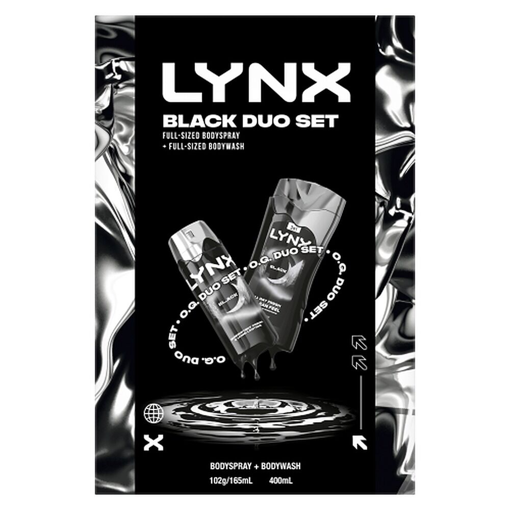Lynx Black Duo Body Spray & Body Wash Gift Set 2 Piece