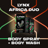 Lynx Africa Duo Body Spray & Body Wash Gift Set 2 Piece