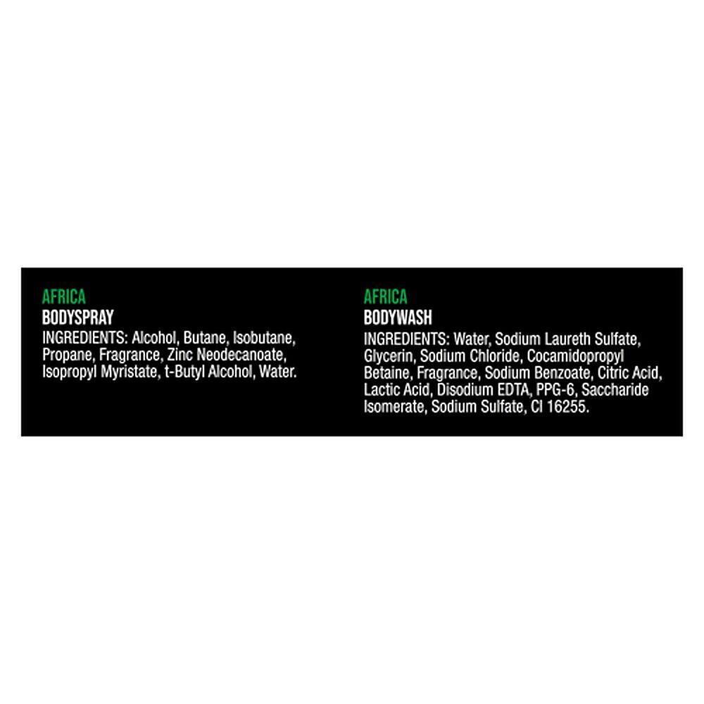 Lynx Africa Duo Body Spray & Body Wash Gift Set 2 Piece