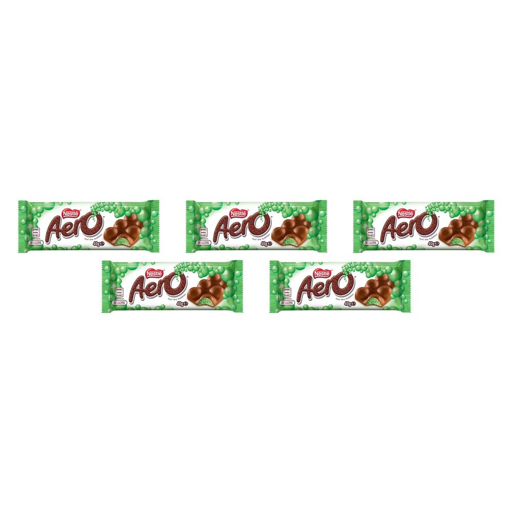 Nestle Aero Peppermint Milk Chocolate Bar 40g x 24 Bundle of 5
