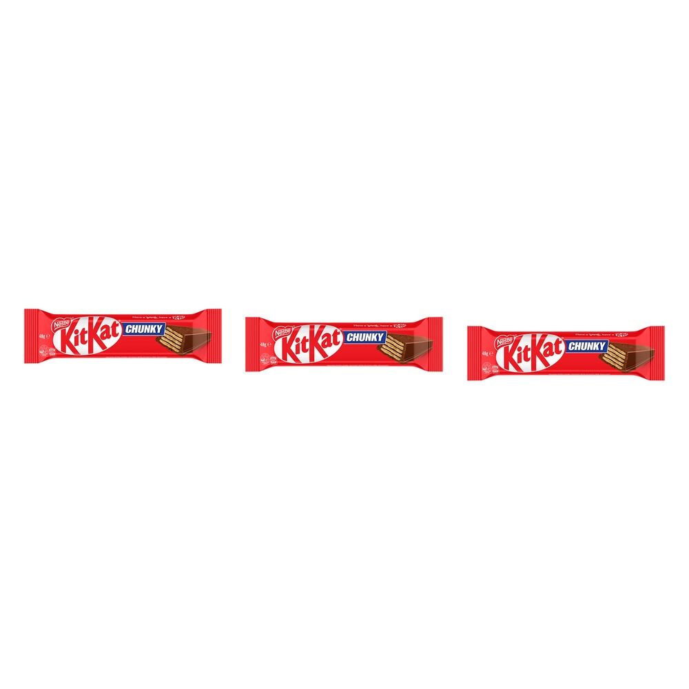Nestle Kit Kat Chunky Milk Chocolate Bar 48g x 36 Bundle of 3