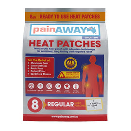 Pain Away Heat Patches Regular, 8 Pack