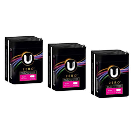 U By Kotex Super Pads with Wings 10 Pack x 6 Bundle of 3