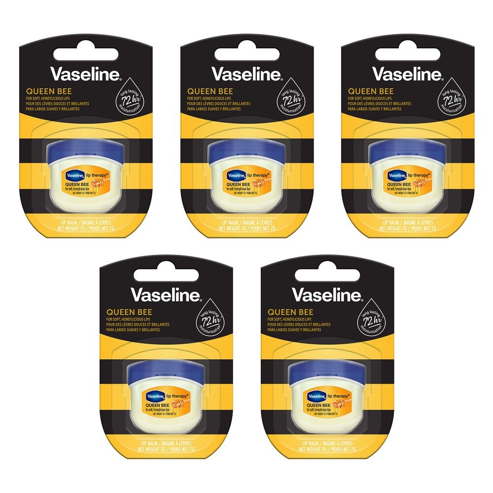 Vaseline Lip Therapy Queen Bee Lip Balm 7g x 8 Bundle of 5