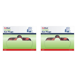 EziMed Tapered Ear Plugs Box of 100 Pairs Bundle of 2