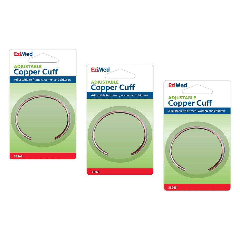 EziMed Adjustable Copper Cuff Pack of 3