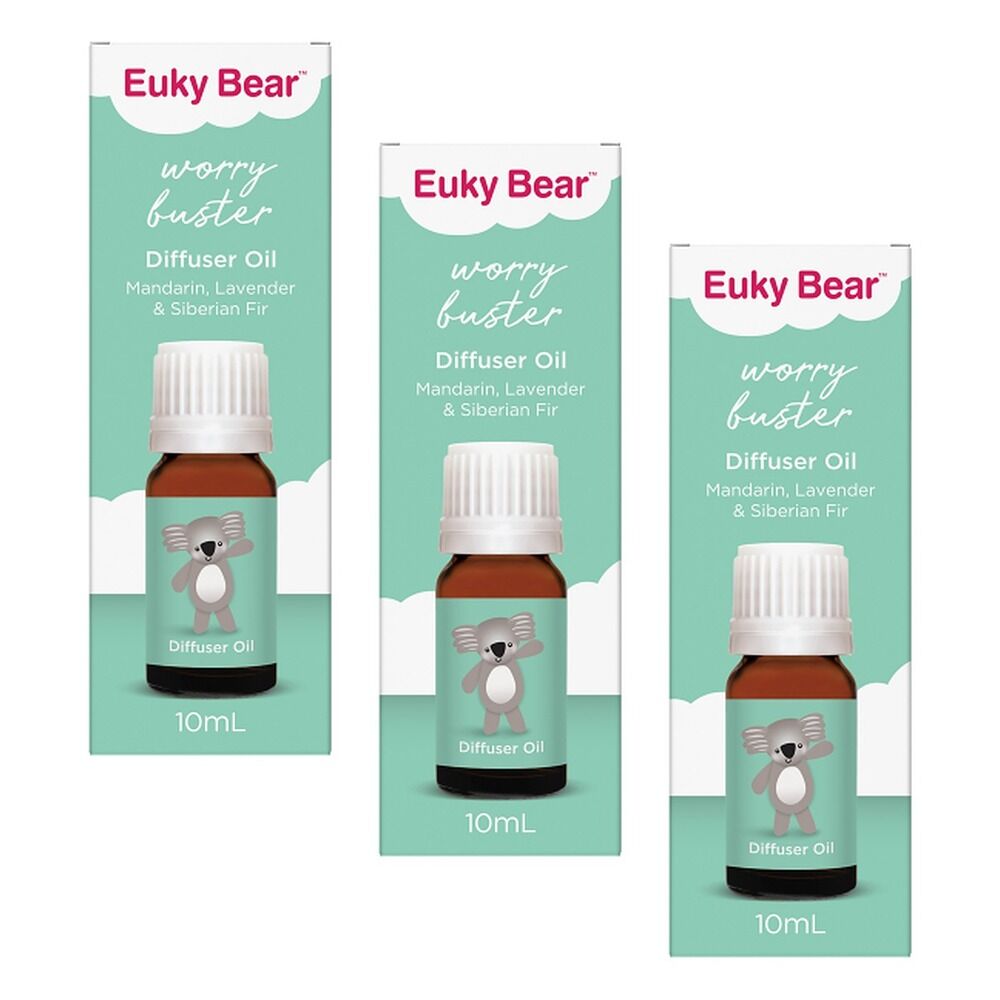 Euky Bear Worry Buster Diffuser Oil 10mL Pack of 3