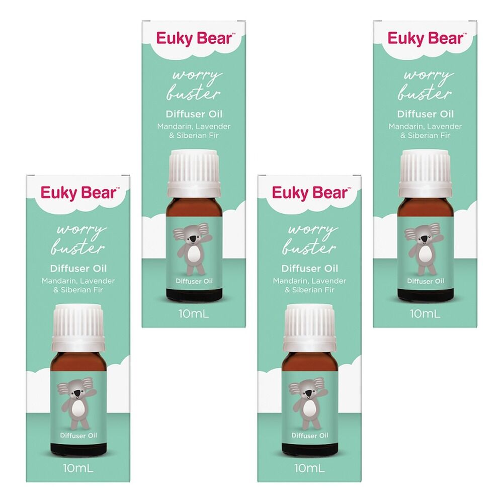 Euky Bear Worry Buster Diffuser Oil 10mL Pack of 4