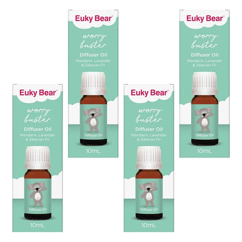 Euky Bear Worry Buster Diffuser Oil 10mL Pack of 4