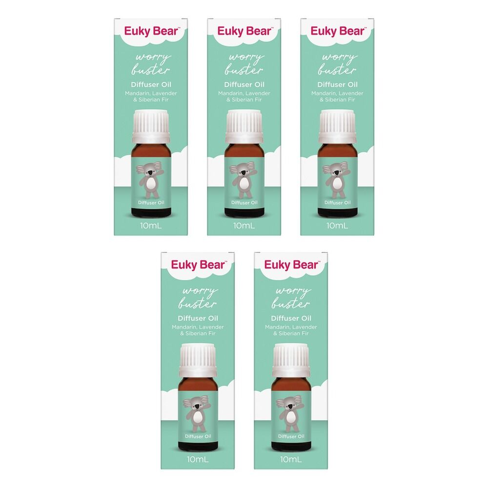 Euky Bear Worry Buster Diffuser Oil 10mL Pack of 5