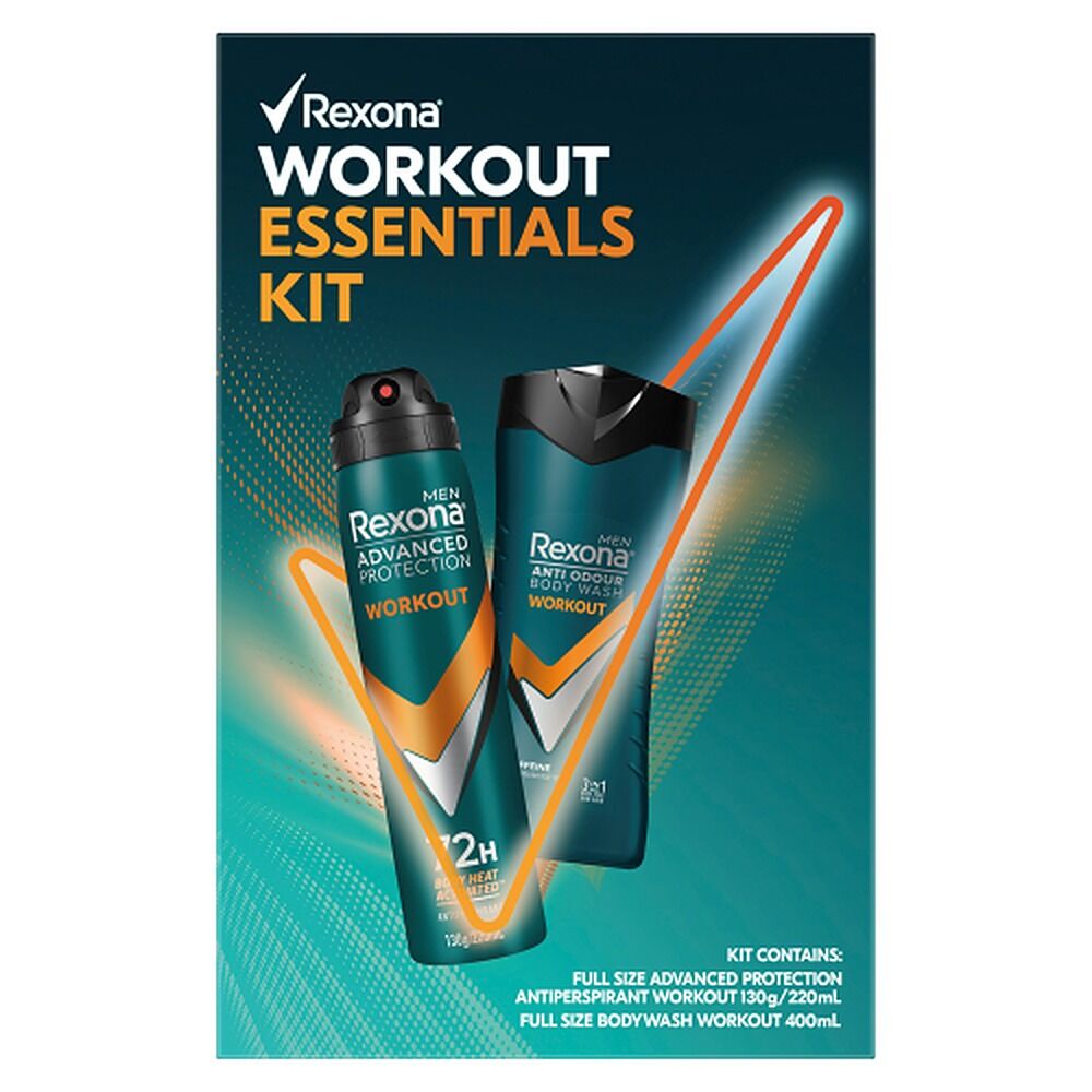 Rexona Workout Essentials Kit Antiperspirant & Body Wash 2 Piece