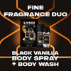 Lynx Fine Fragrance Black Vanilla Body Spray & Body Wash 3 Piece
