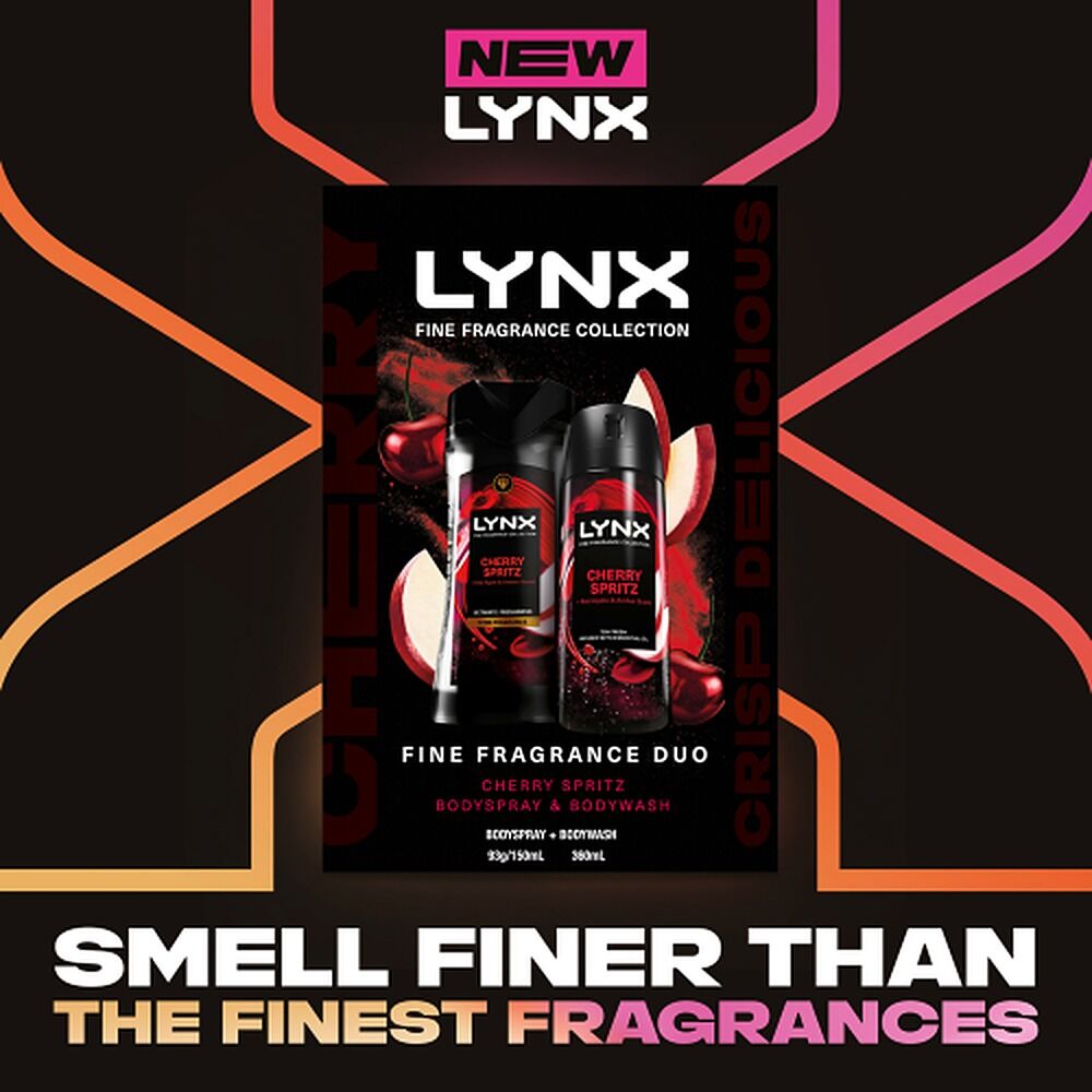 Lynx Fine Fragrance Collection Cherry Spritz 3 Piece Set