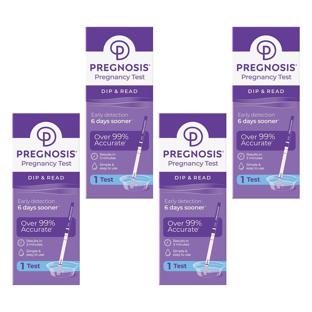 Pregnosis Dip & Read Pregnancy Test Pack of 4