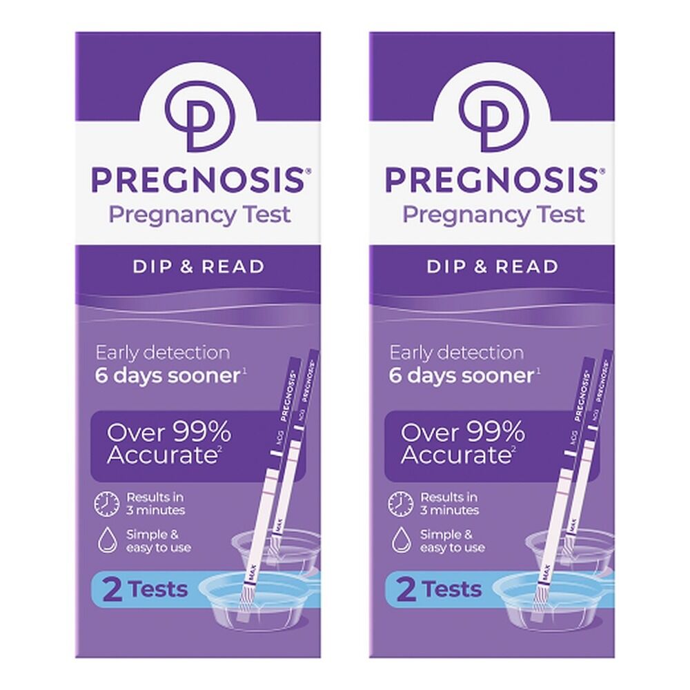 Pregnosis Dip & Read Pregnancy Test 2 Pack Bundle of 2