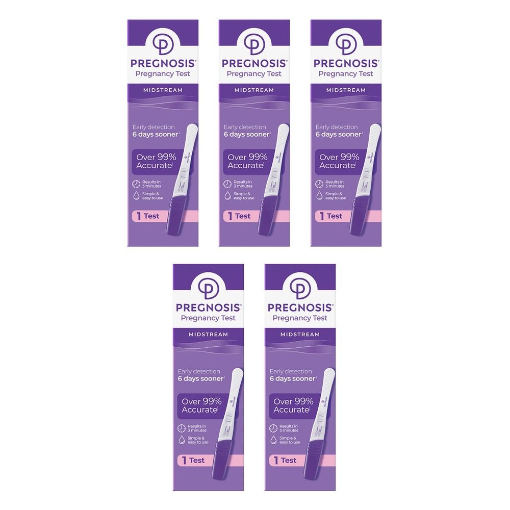 Pregnosis Midstream Pregnancy Test Pack of 5