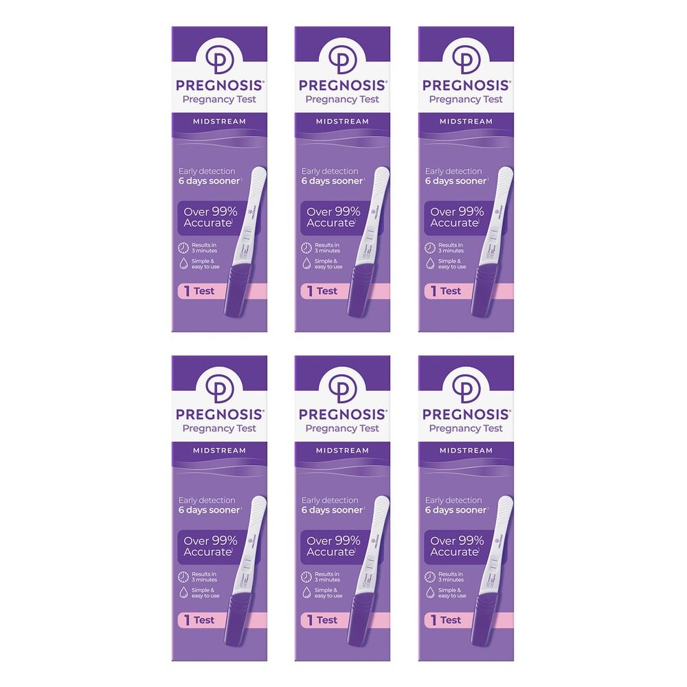 Pregnosis Midstream Pregnancy Test Pack of 6