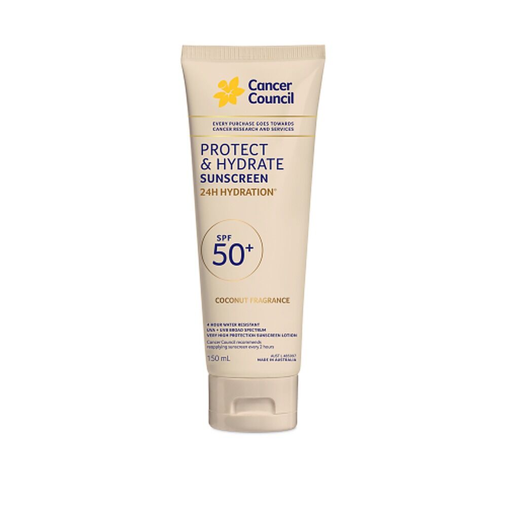 Cancer Council Protect & Hydrate Sunscreen Coconut Fragrance SPF 50+ 150mL