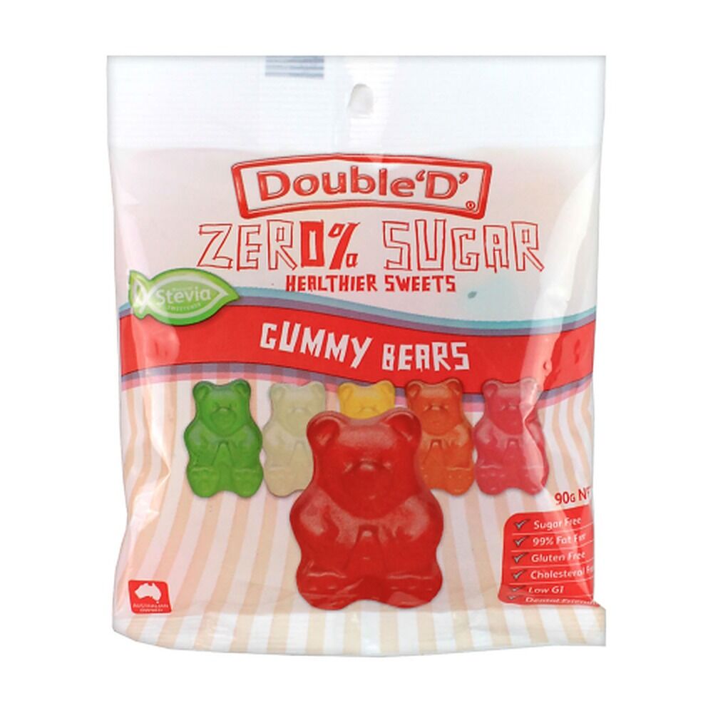 Double D Sugar Free Gummy Bears 90g x 12