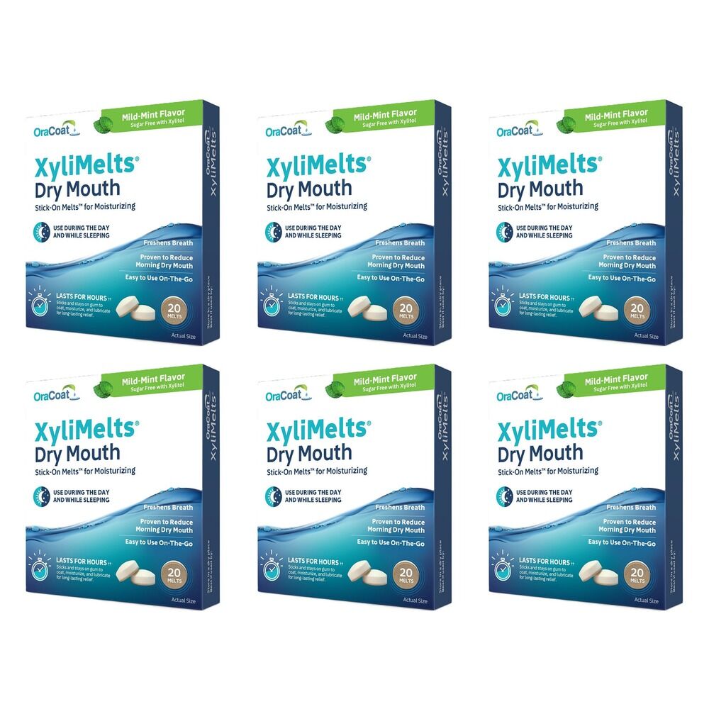 XyliMelts Mild Mint 40 Pack x 3 Bundle of 6