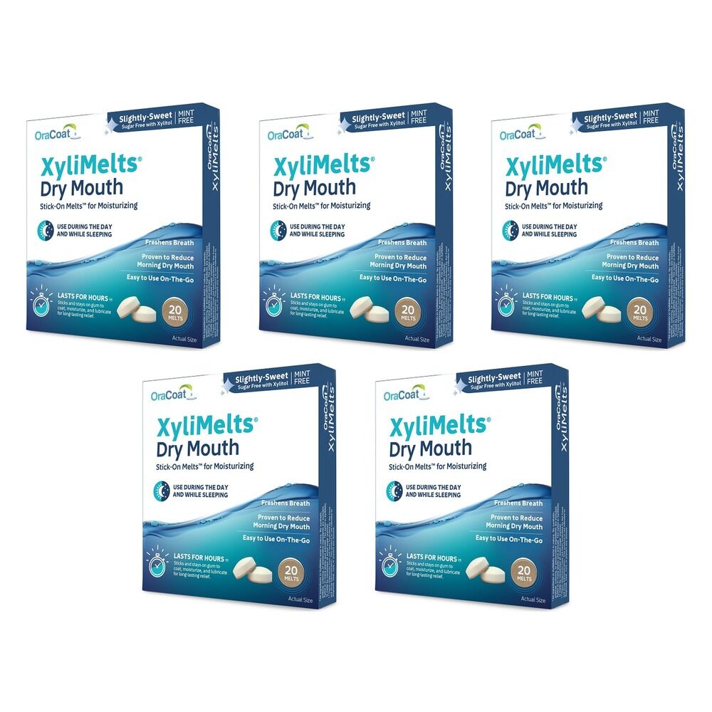 XyliMelts Slightly Sweet Mint-Free 40 Pack x 3 Bundle of 5
